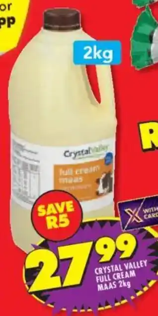 Shoprite Crystal valley full cream maas offer