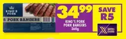 Shoprite King's pork pork bangers offer