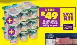 Shoprite Orange grove smooth yoghurt offer