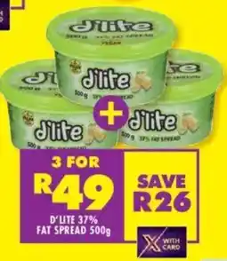 Shoprite D'lite 37% fat spread offer