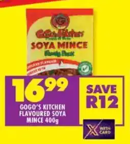 Shoprite Gogo's kitchen flavoured soya mince offer