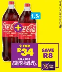 Shoprite Coca-cola original taste less sugar soft drink offer