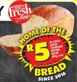 Shoprite In-store baked standard brown bread offer