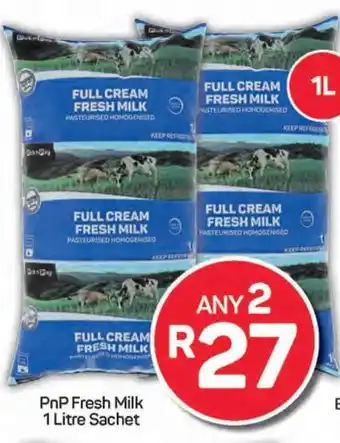 Pick n Pay Hypermarket PnP Fresh Milk Sachet offer