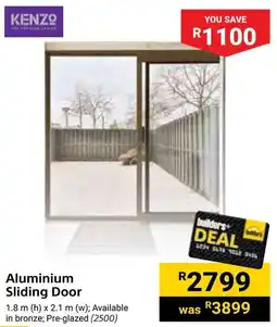 Builders Warehouse KENZO Aluminium Sliding Door offer