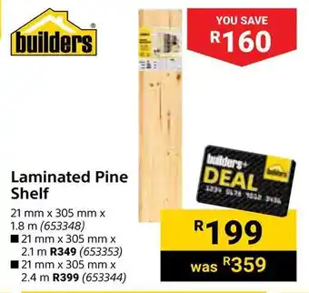 Builders Warehouse Laminated Pine Shelf offer