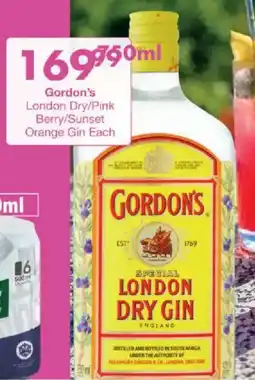 President Hyper Gordon's London Dry/ Pink Berry/Sunset Orange Gin offer