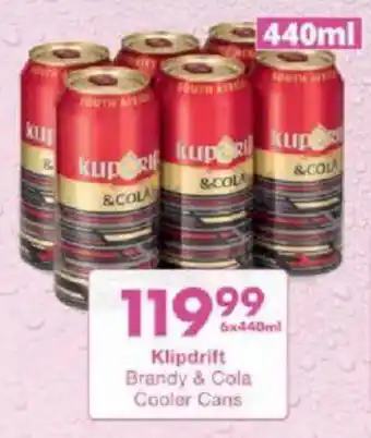 President Hyper Klipdrift Brandy & Cola Cooler Cans offer