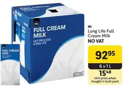 Makro m Long Life Full Cream Milk offer