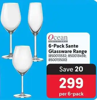 Makro Ocean Sante Glassware Range offer