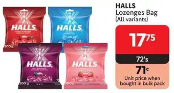 Makro HALLS Lozenges Bag offer