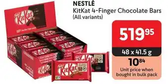 Makro NESTLÉ KitKat 4-Finger Chocolate Bars offer