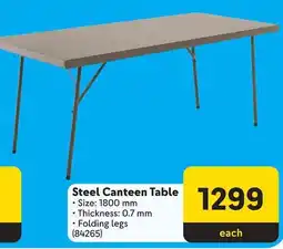 Makro Steel Canteen Table offer