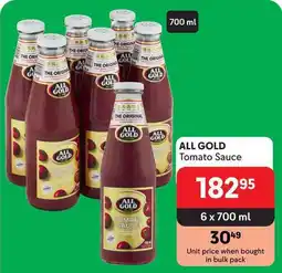 Makro ALL GOLD Tomato Sauce offer