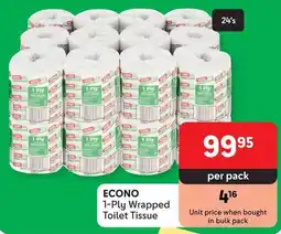 Makro ECONO 1-Ply Wrapped Toilet Tissue offer