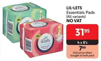 Makro LIL-LETS Essentials Pads offer