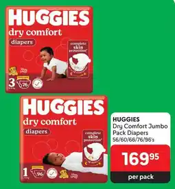 Makro HUGGIES Dry Comfort Jumbo Pack Diapers offer