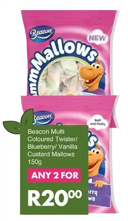 Save Beacon Multi Coloured Twister/ Blueberry/ Vanilla Custard Mallows offer