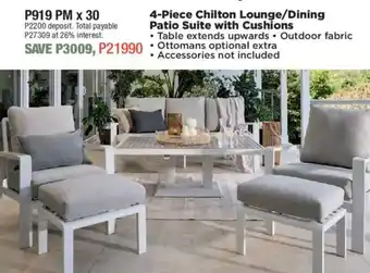 House & Home Chilton Lounge/Dining Patio Suite with Cushions offer