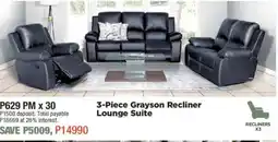 House & Home Grayson Recliner Lounge Suite offer