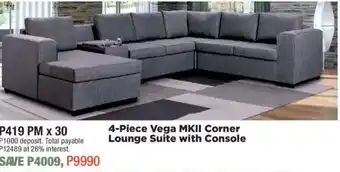 House & Home Vega MKII Corner Lounge Suite with Console offer