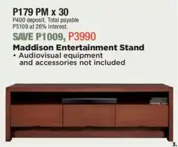 House & Home Maddison Entertainment Stand offer