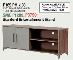 House & Home Stanford Entertainment Stand offer