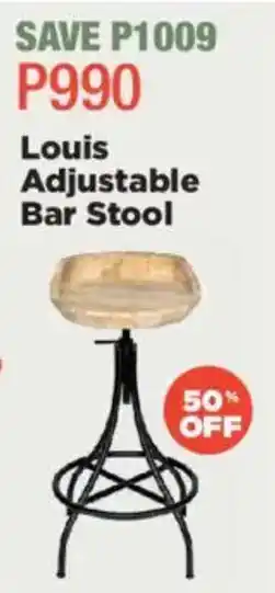 House & Home Louis Adjustable Bar Stool offer