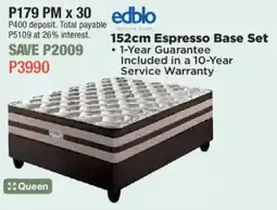 House & Home Edblo 152cm Espresso Base Set offer