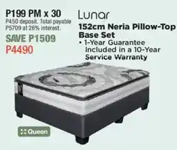 House & Home Lunar 152cm Neria Pillow-Top Base Set offer