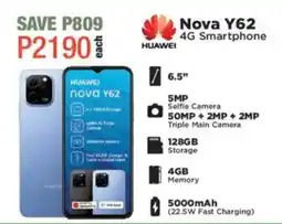 House & Home HUAWEI Nova Y62 4G Smartphone offer