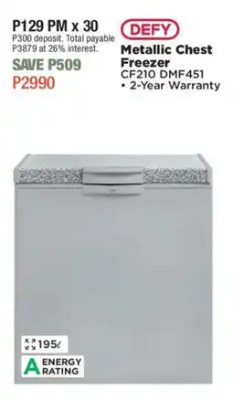 House & Home DEFY Metallic Chest Freezer offer