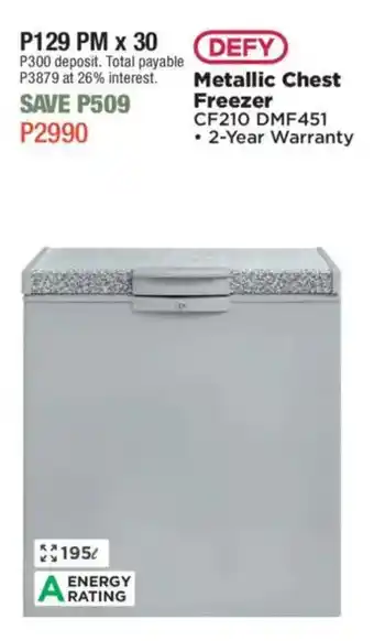 House & Home DEFY Metallic Chest Freezer offer