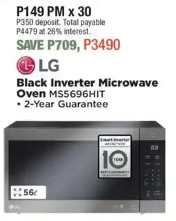 House & Home LG Black Inverter Microwave Oven offer