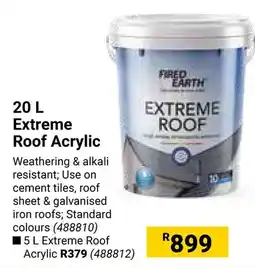 Builders Warehouse FIRED EARTH Extreme Roof Acrylic offer