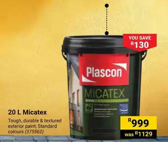 Builders Warehouse Plascon Micatex offer