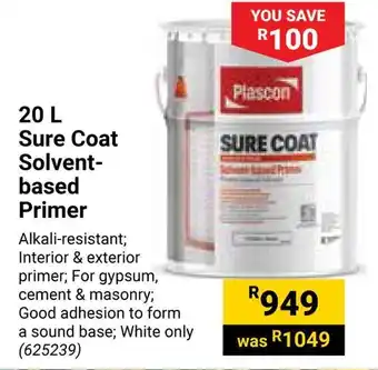 Builders Warehouse Plascon Sure Coat Solvent-based Primer offer