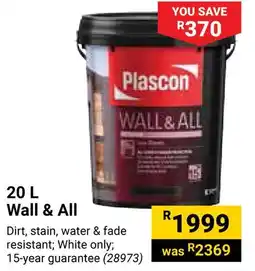 Builders Warehouse Plascon Wall & All offer