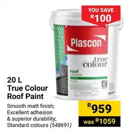 Builders Warehouse Plascon True Colour Roof Paint offer