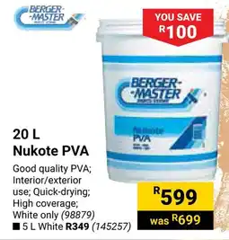 Builders Warehouse BERGER-MASTER Nukote PVA offer