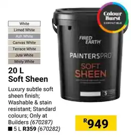 Builders Warehouse FIRED EARTH Soft Sheen offer