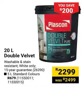 Builders Warehouse Plascon Double Velvet offer