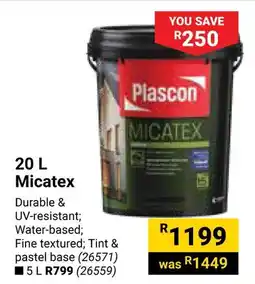 Builders Warehouse Plascon Micatex offer