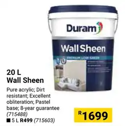 Builders Warehouse Duram Wall Sheen offer