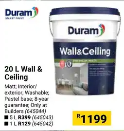 Builders Warehouse Duram Wall & Ceiling offer