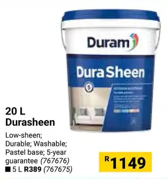 Builders Warehouse Duram Durasheen offer