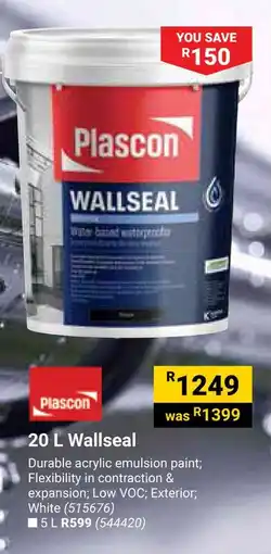 Builders Warehouse Plascon Wallseal offer