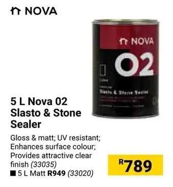 Builders Warehouse Nova 02 Slasto & Stone Sealer offer