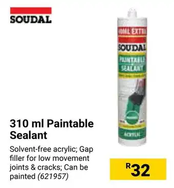 Builders Warehouse SOUDAL Paintable Sealant offer