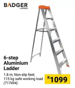 Builders Warehouse BADGER 6-step Aluminium Ladder offer